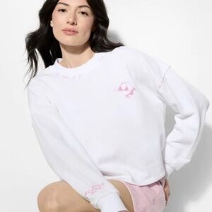 Wild Fable French Terry “Id Rather Be At The Beach” White Sweatshirt SZ XL